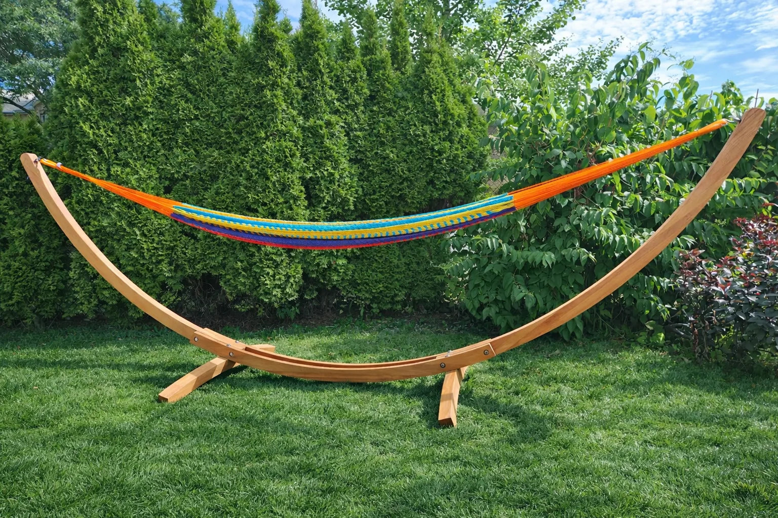 Premium Eucalyptus Wood Hammock Stand – Durable Outdoor Frame
