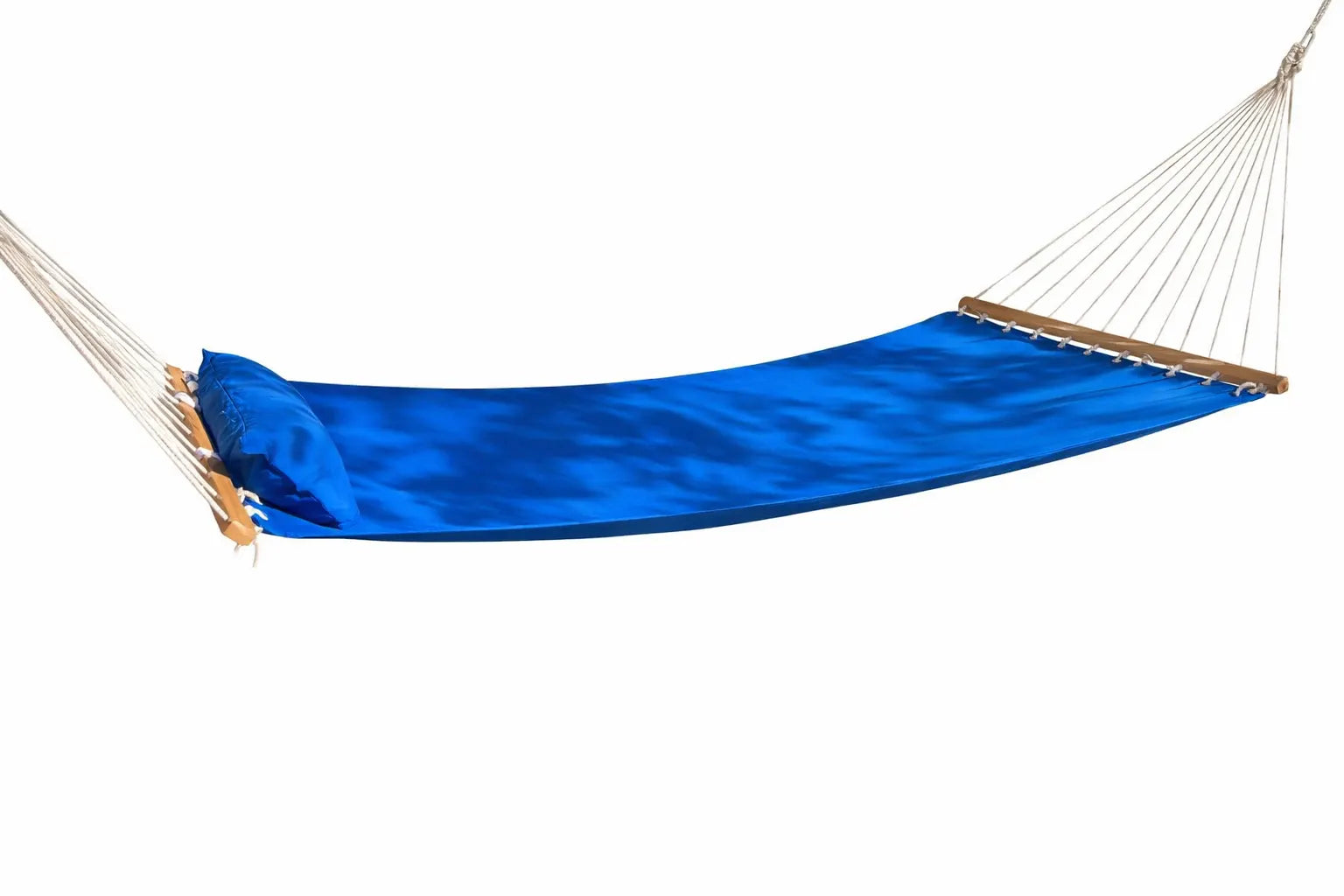 Blue hammock with wooden slats on a white background OLESI-B