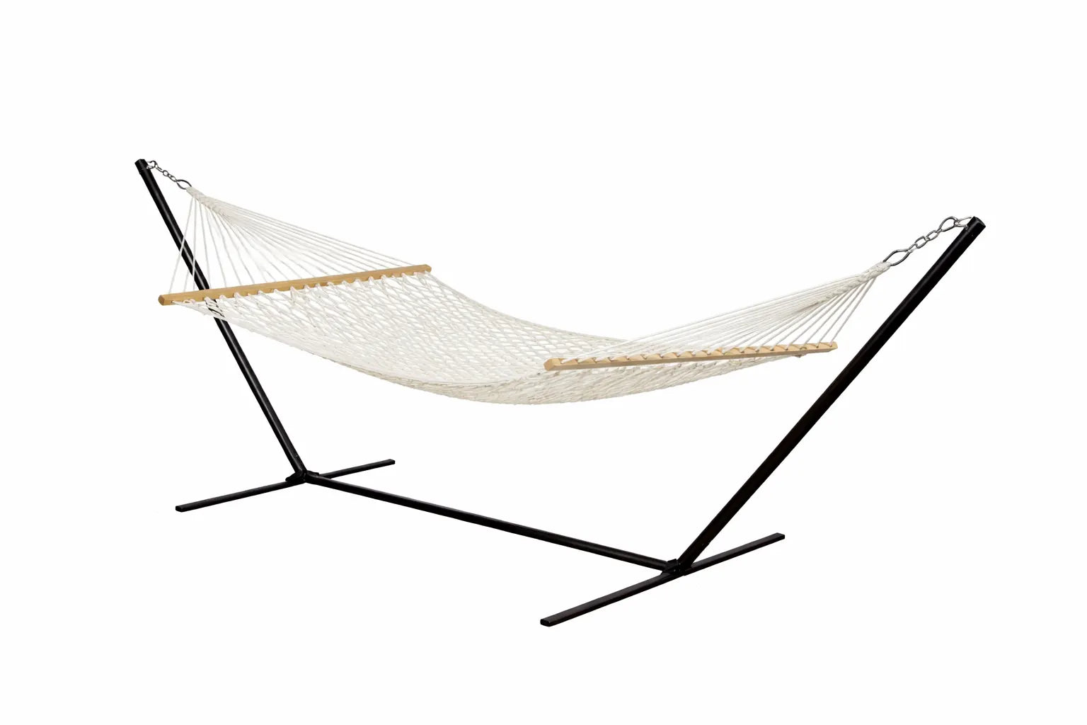 Cotton Rope Hammock with 3-Beam Stand