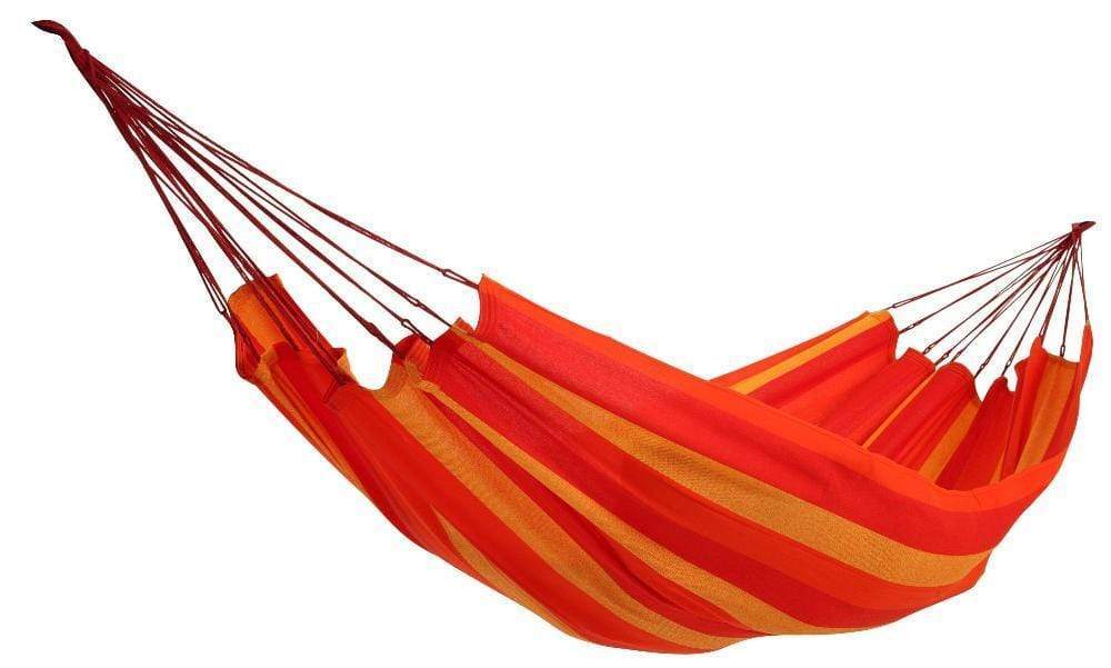 Hammock Universe Hammocks red-orange-and-yellow-stripes Brazilian Style Double Hammock