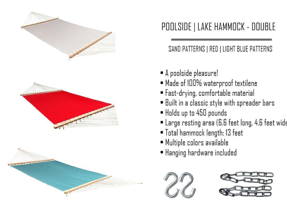 Hammock Universe Hammocks with Stands red Poolside | Lake Hammock with 3-Beam Stand
