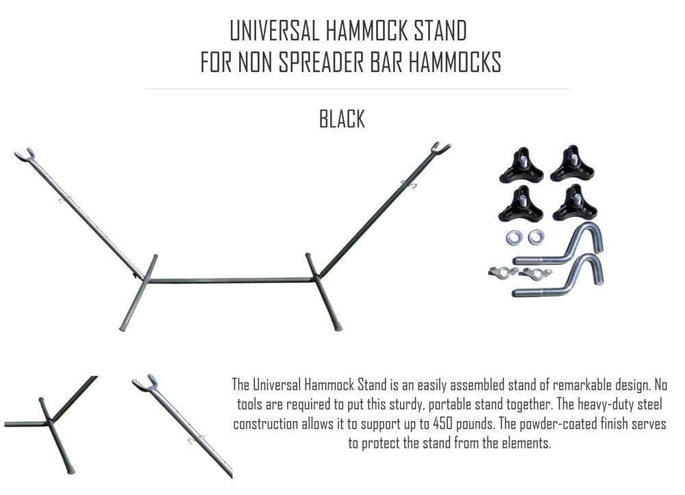 Hammock Universe Hammock Stands Black Universal Hammock Stand for Non Spreader Bar Hammocks
