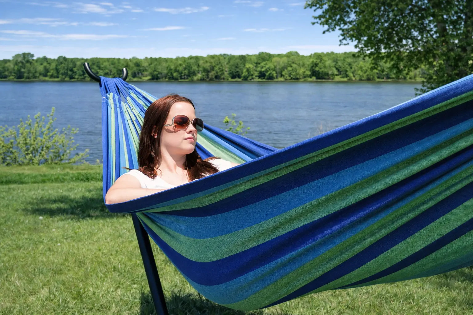 Brazilian Double Hammock with Universal Stand