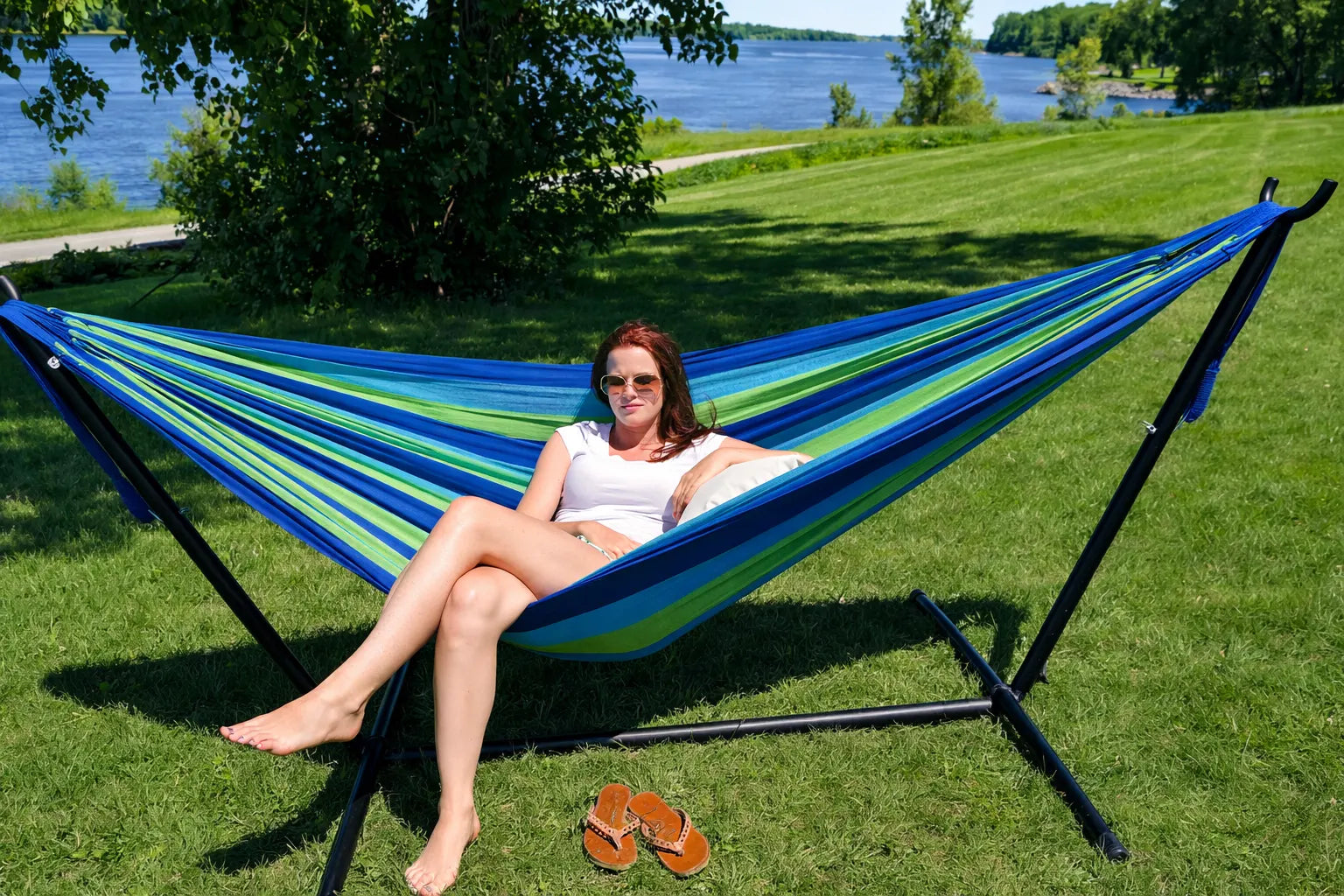 Double Brazilian Hammock with Stand