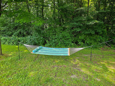 Hammock Universe Hammocks with Stands Deluxe Quilted Hammock with 3-Beam Stand
