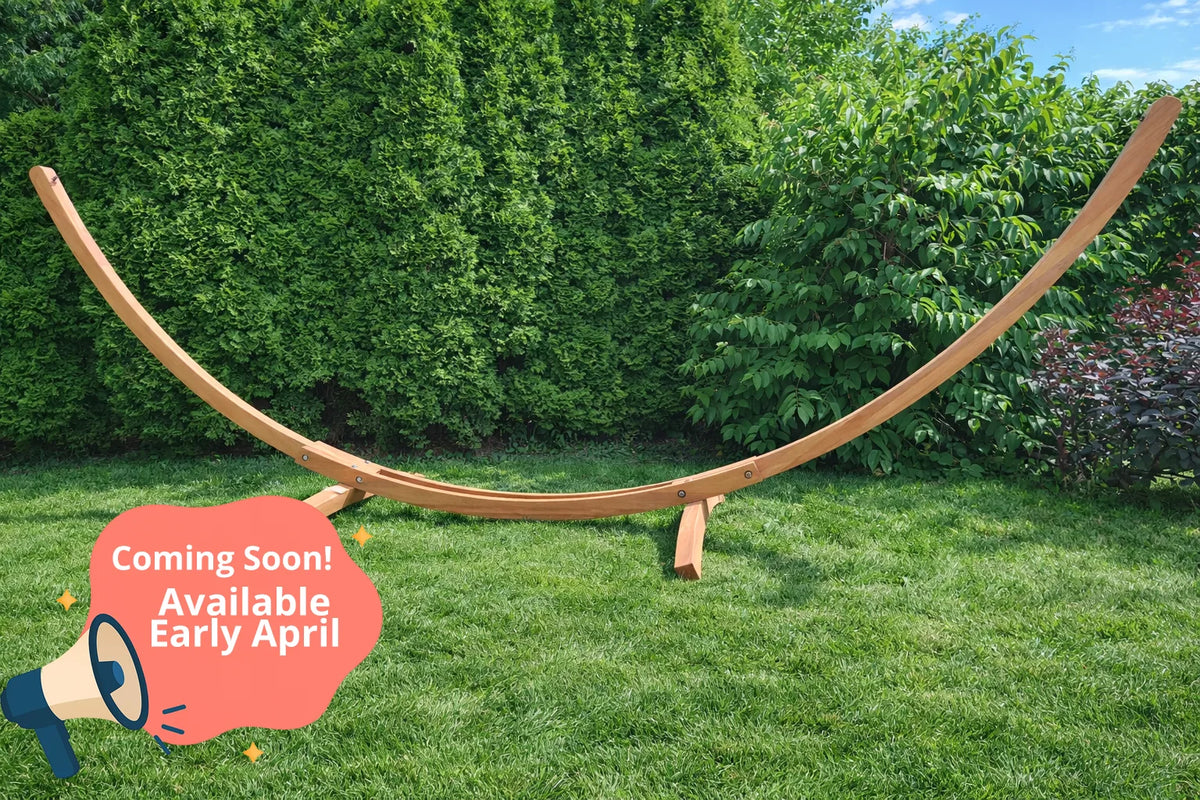 Premium Eucalyptus Wood Hammock Stand – Durable Outdoor Frame