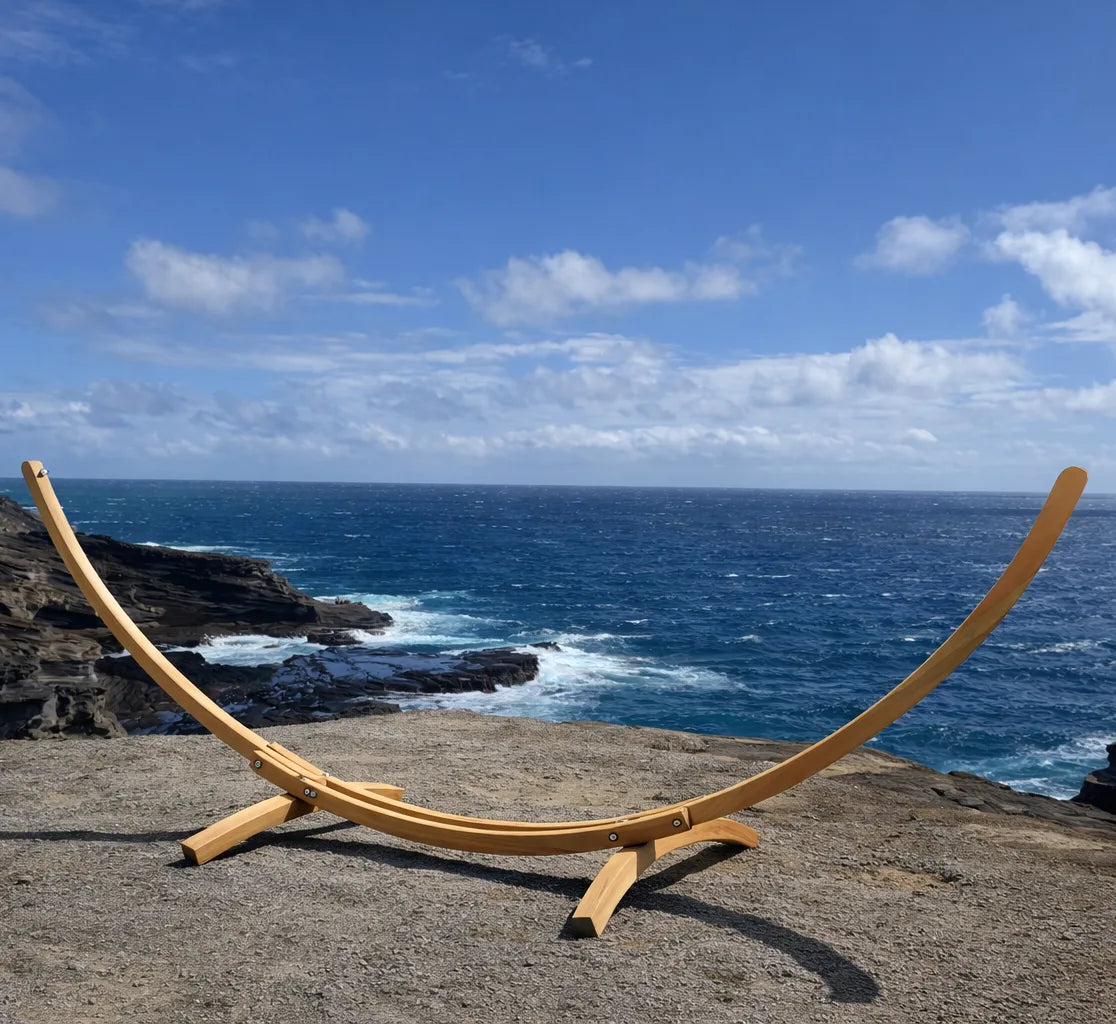 Premium Eucalyptus Wood Hammock Stand – Durable Outdoor Frame