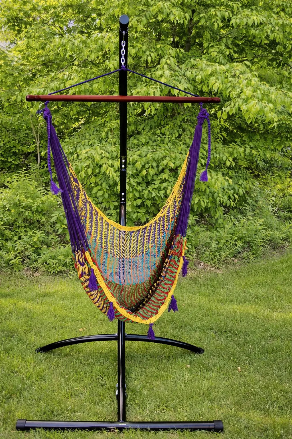 Deluxe Mayan Hammock Chair with Universal Chair Stand