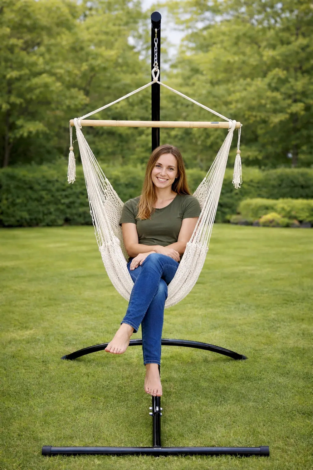 Mayan Hammock Chair with Universal Chair Stand