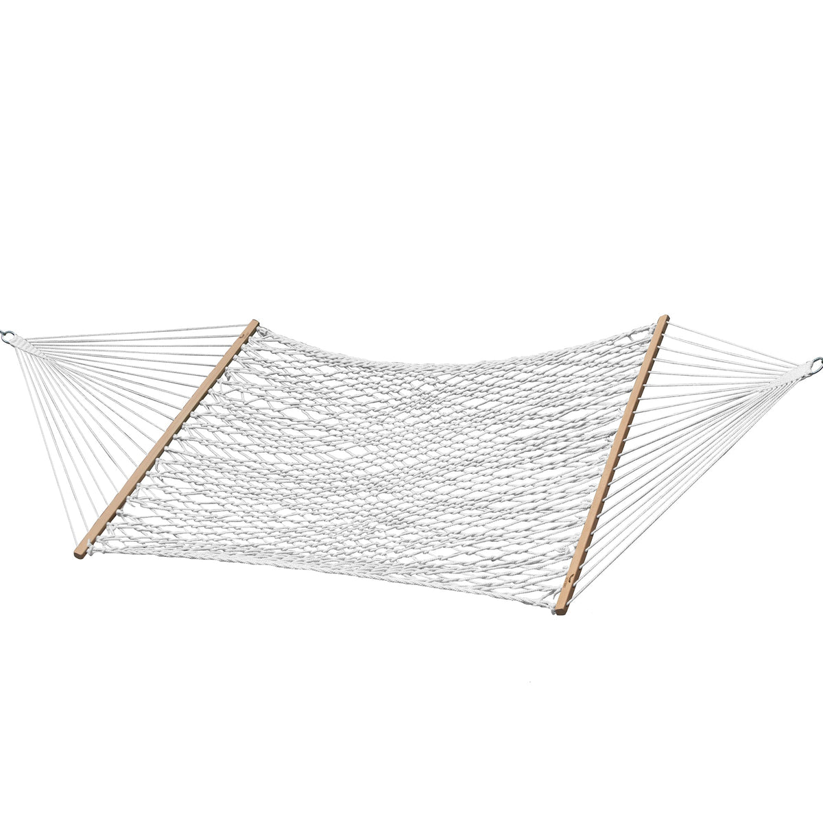 Polyester Rope Spreader Bar Hammock - White