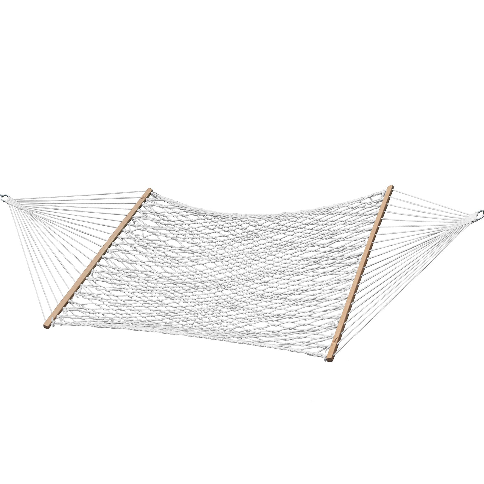 Polyester Rope Spreader Bar Hammock - White