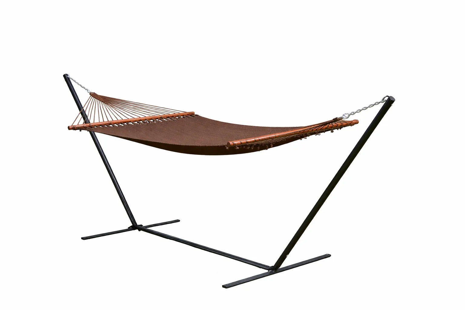 Deluxe Polyester Rope Hammock with 3-Beam Stand