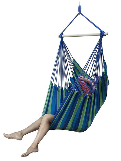 Hammock Universe Hammocks with Stands Blue and Green Stripes Brazilian Hammock Chair with Universal Chair Stand