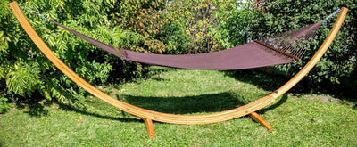Hammock Universe Hammocks with Stands Deluxe Polyester Rope Hammock with Bamboo Stand