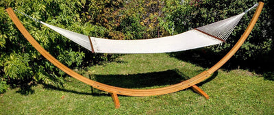 Hammock Universe Hammocks with Stands Deluxe Polyester Rope Hammock with Bamboo Stand