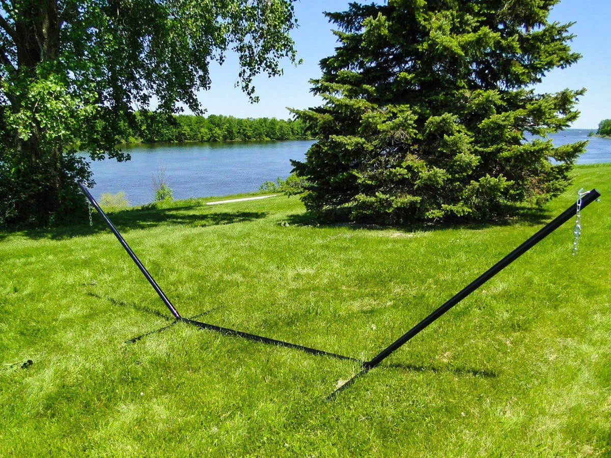 Hammock Universe Hammocks country-beige / Oct. 1st Single Layer Polyester Double Hammock with Matching Pillow - Quick Dry and 3-Beam Stand