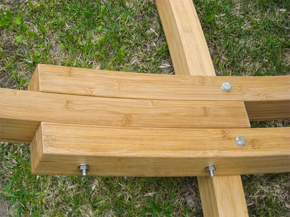 Hammock Universe USA Deluxe Quilted Hammock with Bamboo Stand