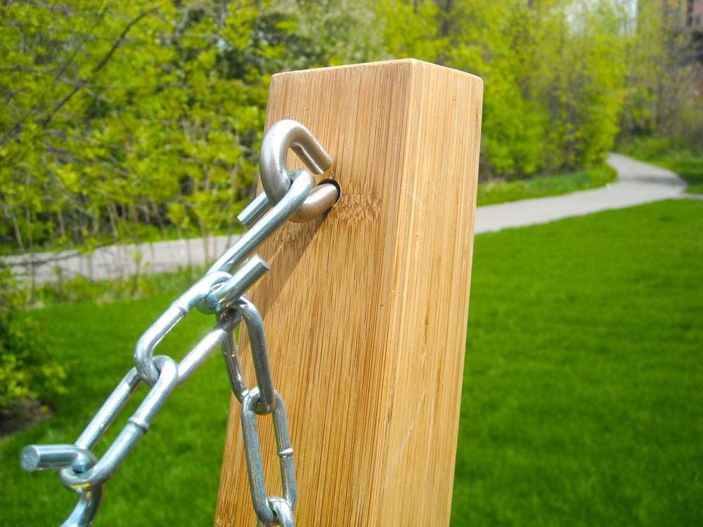 Hammock Universe USA Olefin Double Quilted Hammock with Matching Pillow and Eco-Friendly Bamboo Stand