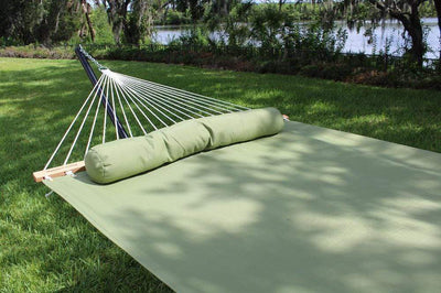 Hammock Universe USA Olefin Double Hammock with Matching Pillow - Quick Dry and Bamboo Stand