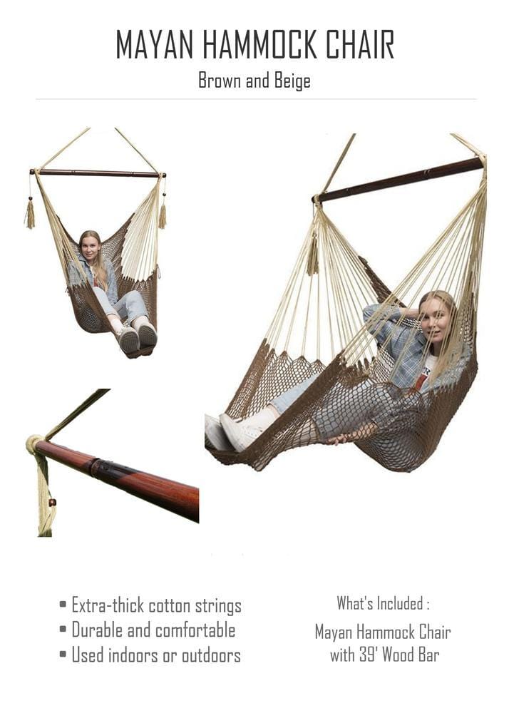 Mayan Hammock Chair with Stand Heavy-gauge Steel ft High