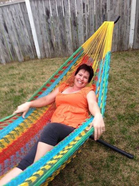 Hammock Universe Hammocks with Stands Hot Colors XL Thick Cord Mayan Hammock with Universal Stand