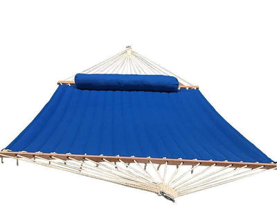 Hammock Universe Hammocks light-blue Olefin Double Quilted Hammock with Matching Pillow