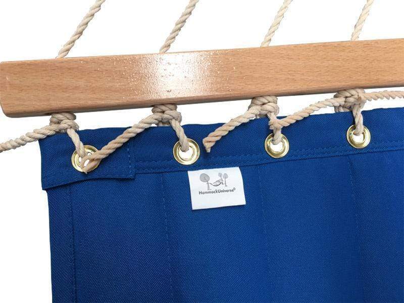 Hammock Universe USA Olefin Double Quilted Hammock with Matching Pillow and Eco-Friendly Bamboo Stand
