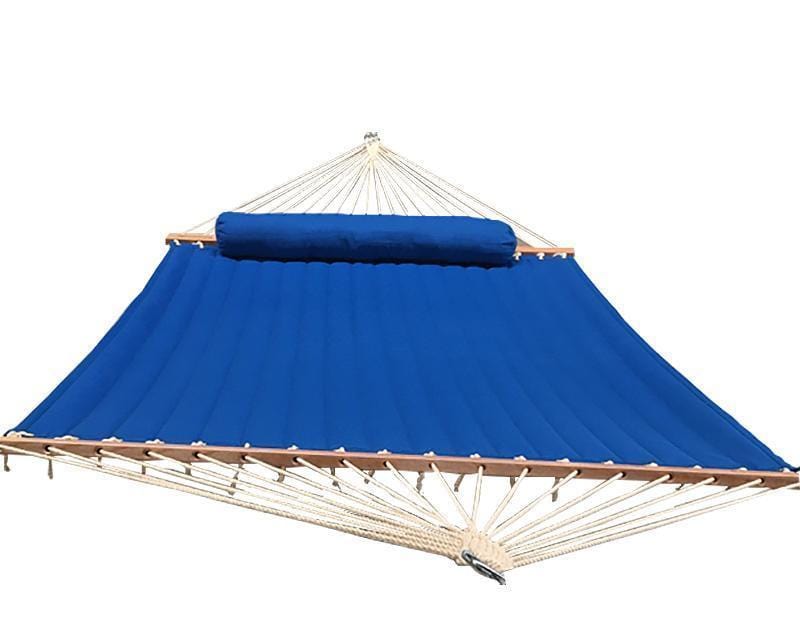 Olefin Double Quilted Hammock with Matching Pillow with 3-Beam Stand - Hammock Universe USA