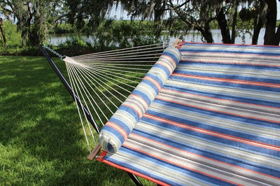 Hammock Universe Hammocks with Stands country-beige Deluxe Quilted Hammock with 3-Beam Stand