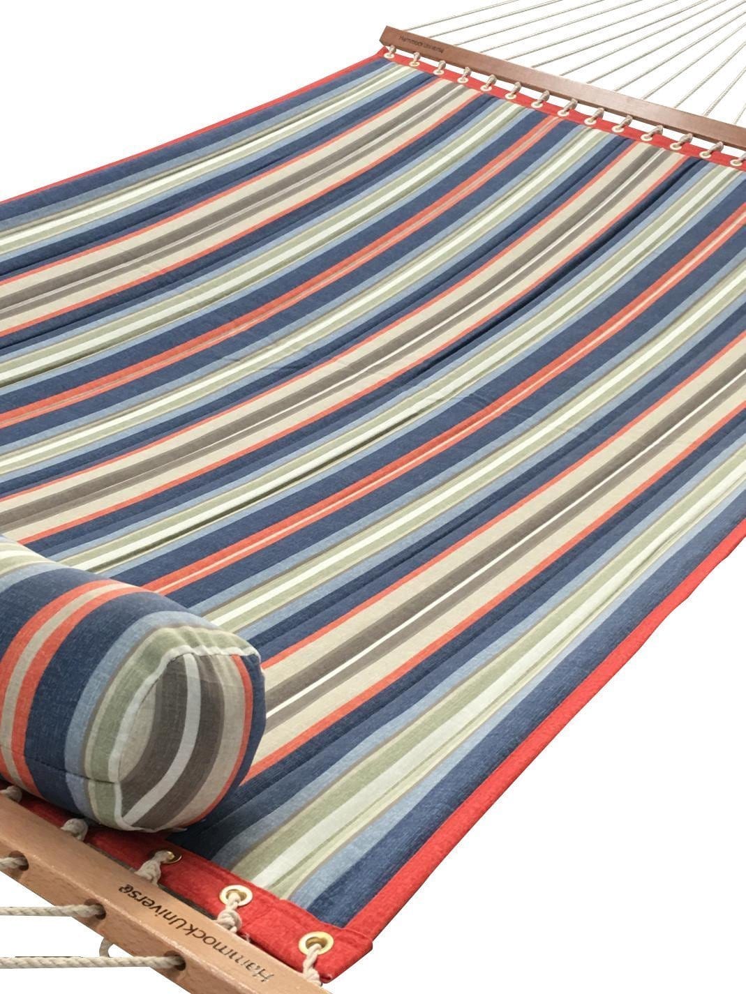 Hammock Universe Hammocks with Stands red-blue-grey-white Deluxe Quilted Hammock with Wicker Stand