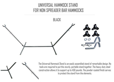 Hammock Universe Hammock Stands Black Universal Hammock Stand for Non Spreader Bar Hammocks