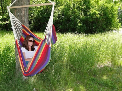 Hammock Universe Hammocks with Stands Blue and Green Stripes Brazilian Hammock Chair with Universal Chair Stand