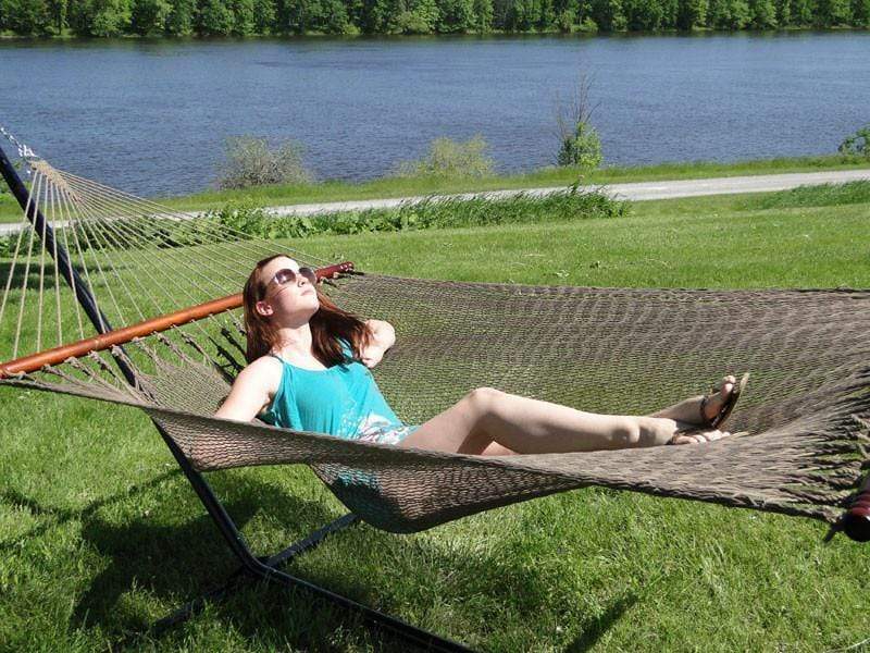 Polyester Rope Hammock - Soft-Woven Deluxe by Hammock Universe USA Coffee
