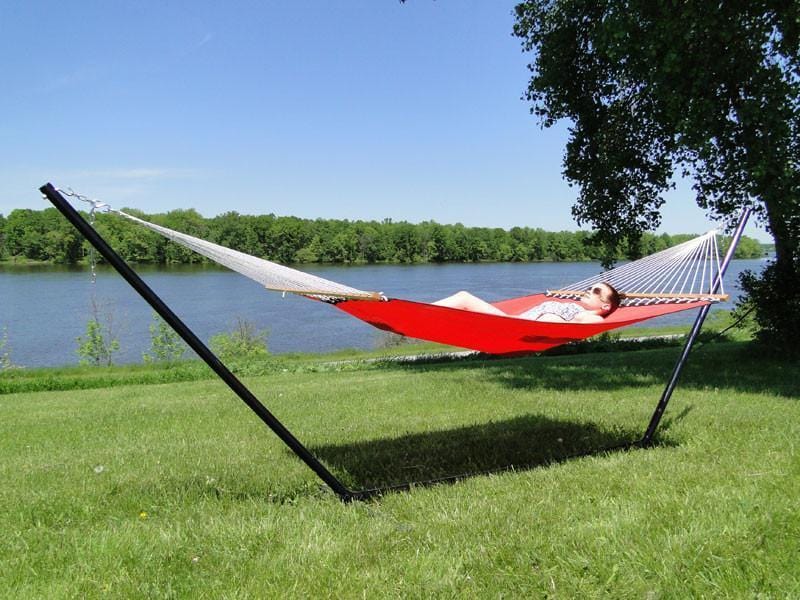 Hammock Universe Hammocks with Stands red Poolside | Lake Hammock with 3-Beam Stand