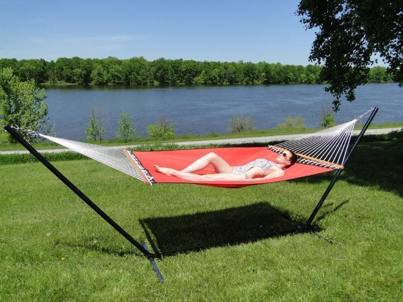 Hammock Universe Hammocks with Stands red Poolside | Lake Hammock with 3-Beam Stand