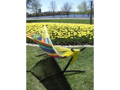 Hammock Universe Hammocks with Stands Hot Colors XL Thick Cord Mayan Hammock with Universal Stand